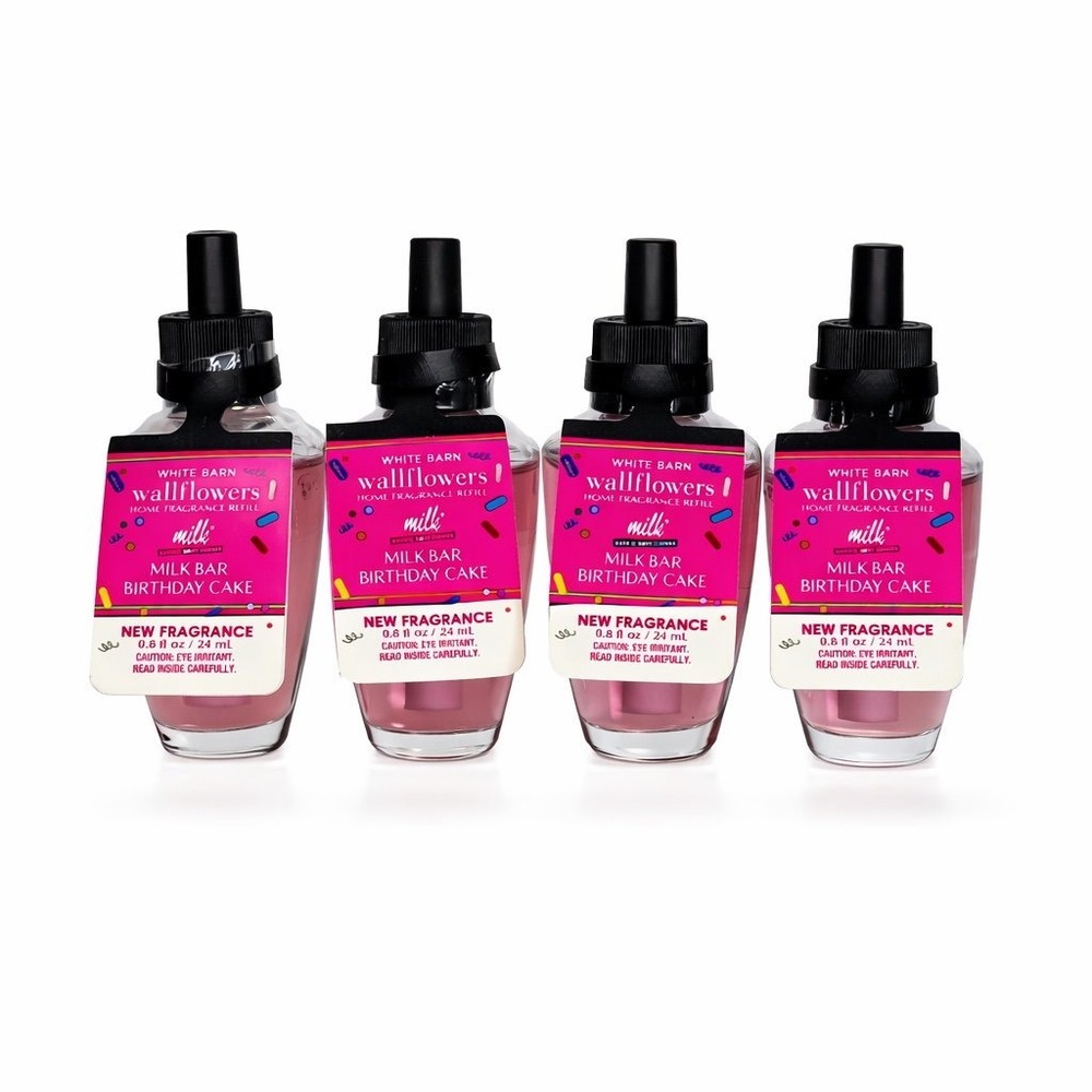 Bath & Body Works Wallflowers Milk Bar Birthday Cake Refill Bulbs 4-Pack New NIB
